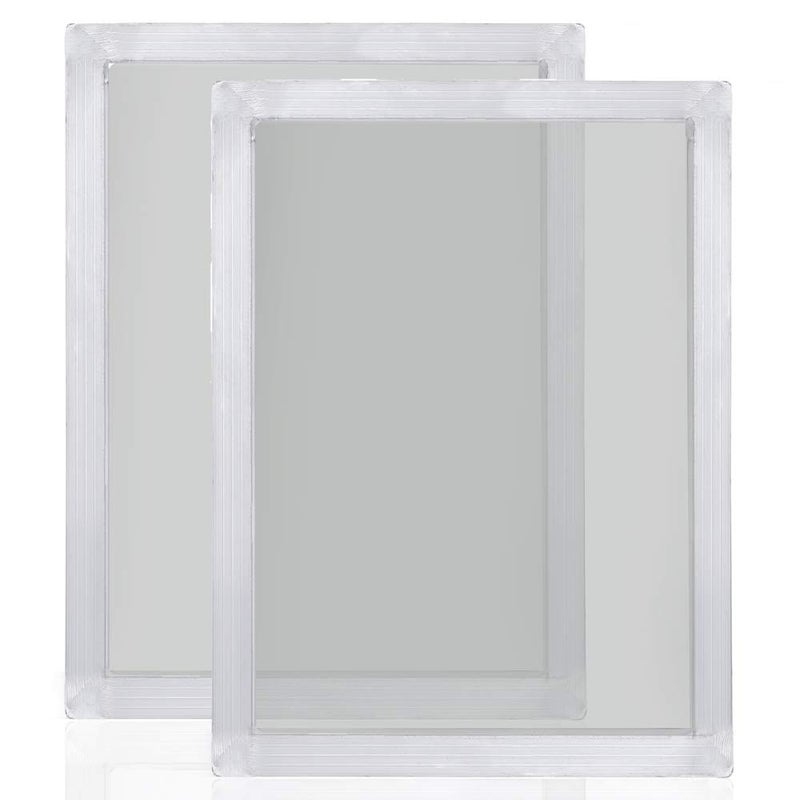 Caydo إطارات طباعة الشاشة من الألمنيوم 2 قطعة 10 × 14 بوصة مع شبكة بيضاء 110 لطباعة الشاشة - Image 1
